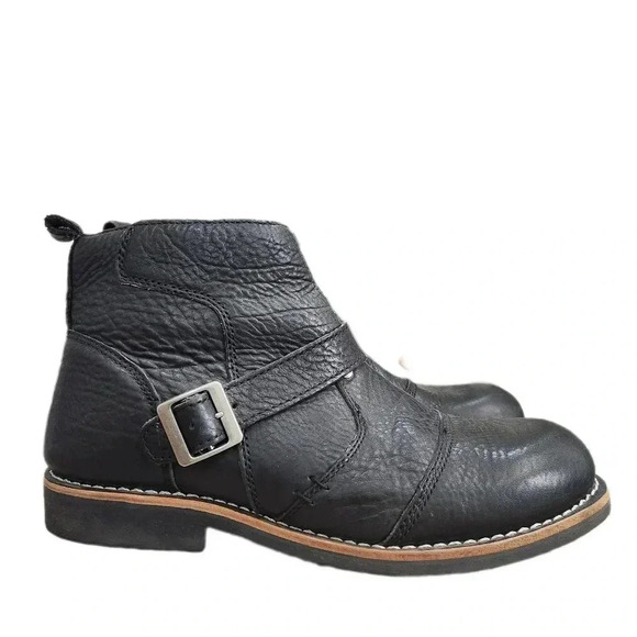 Street&Steel Leather Motorcycle Riding Hard toe Boots, Black, Men's 13